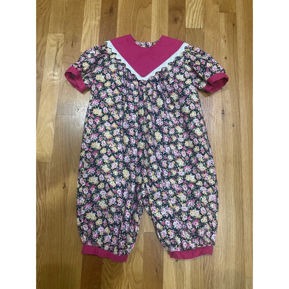 Vintage Laura Ashley Mother & Child Romper Cottagecore Floral Bubble 2 1/2-3 yrs